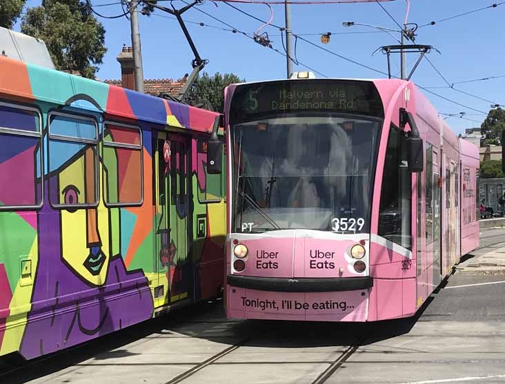 Yarra Trams Siemens Combino Uber Eats 3529